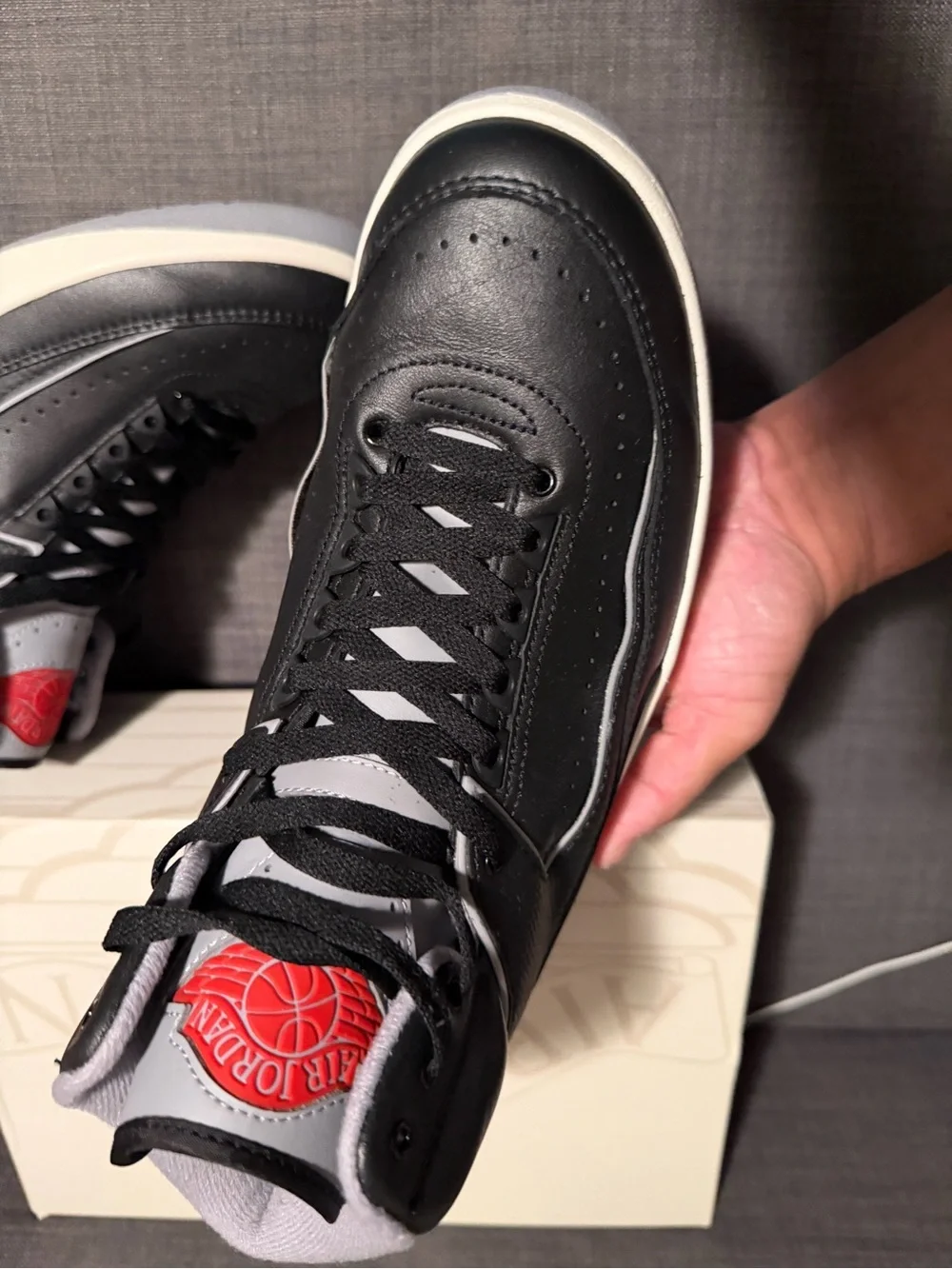 Size 10.5 Nike Jordan 2 black cement